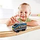 Междуградски локомотив с батерия, Hape, 12 x 4 x 5 см, Черен