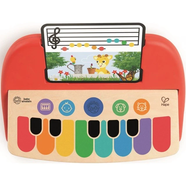 Musical toy, Baby Einstein, Wooden touch piano, 25.5 x 14.5 x 14 cm, Red