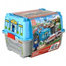 Megapolis wooden train set in a box, 80 pieces