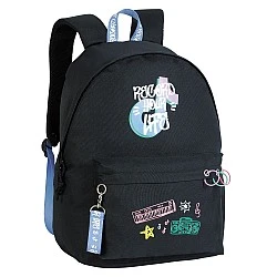 Record Your Life School Backpack, 44 x 32 x 14 cm, Black
