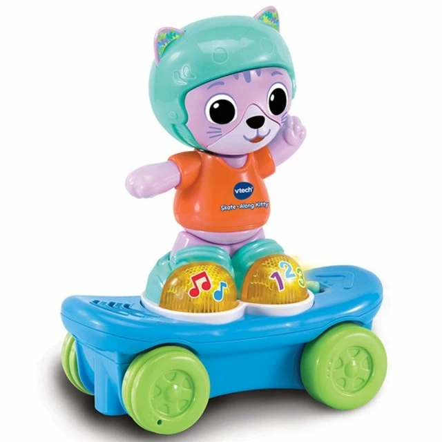 Interactive toy Kitten on a skateboard, 8 x 16 x 18 cm
