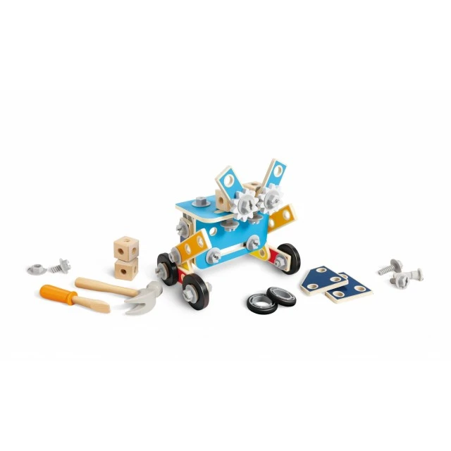 Wooden tool box, Hape, 83 pieces