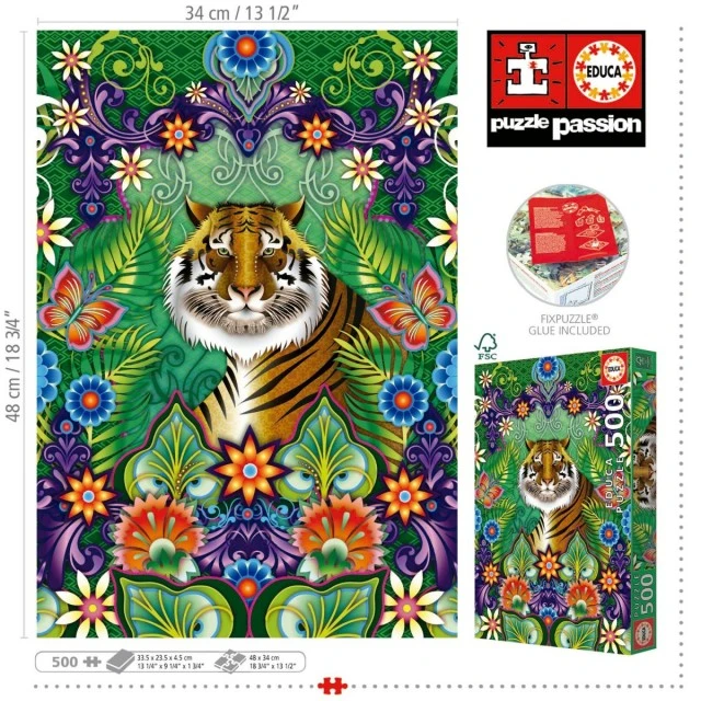 Пъзел Бенгалски тигър, 500 части