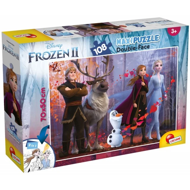 Puzzle, Lisciani, Frozen 2, Double-sided puzzle 108 pieces