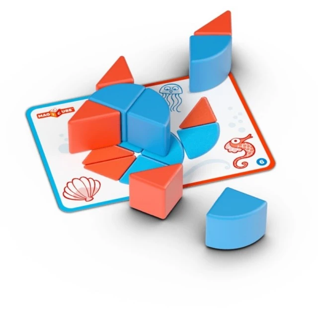 Магнитен конструктор Magicube, Форми и карти, 16 части