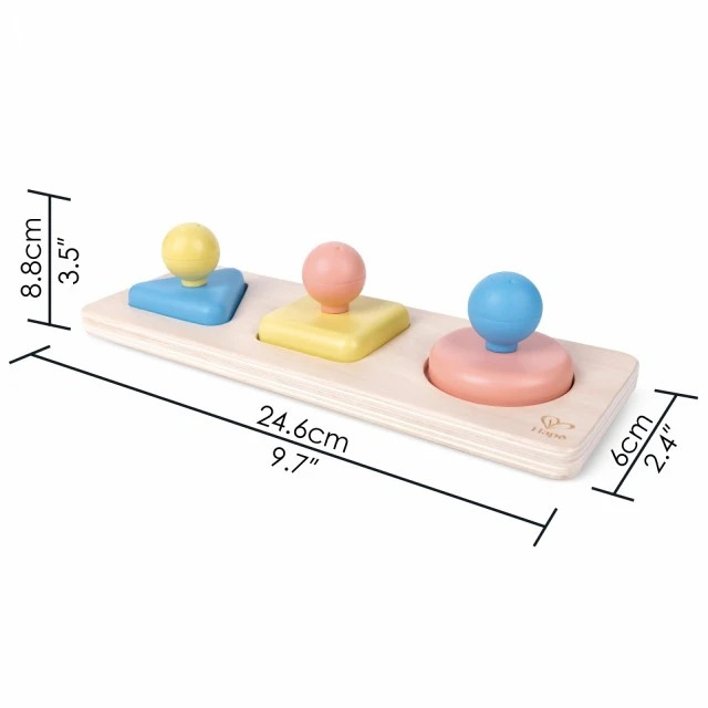 Montessori Educational Sensory Toy, Hape, Mirror Shapes, 24.6 x 6 x 8.8 cm