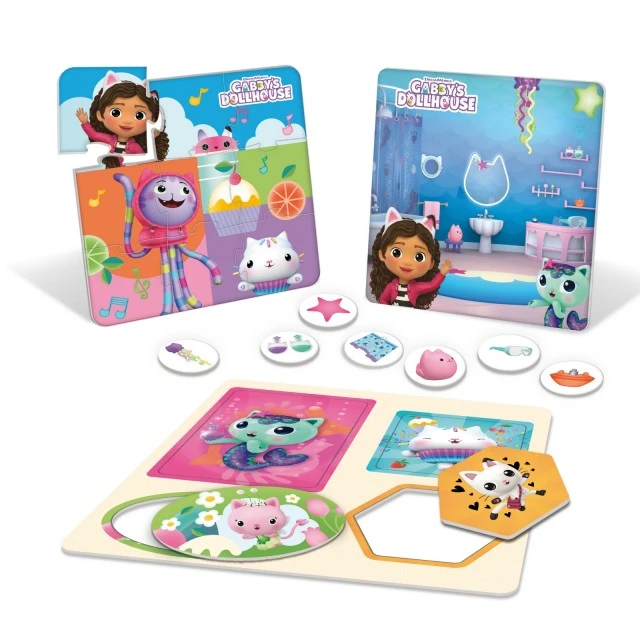 Educational game set, Lisciani, Gabby′s Dollhouse, Collection of 10 games