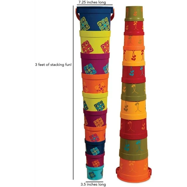 Color stacking cups 10 pcs