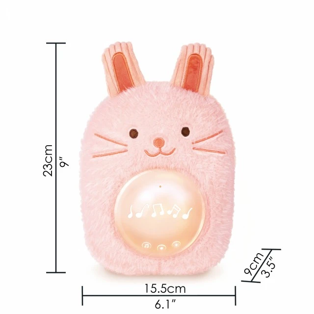 Interactive toy, Hape, Musical plush sleep lamp, Bunny, 23 x 15.5 x 9 cm