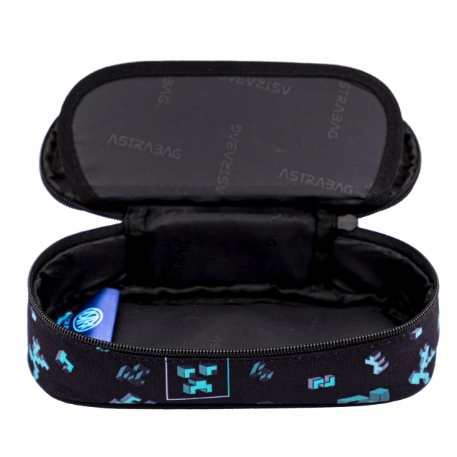 Единичен несесер без аксесоари, Astra, Тъмен Пиксел, AC6, 22 х 9 х 5 см