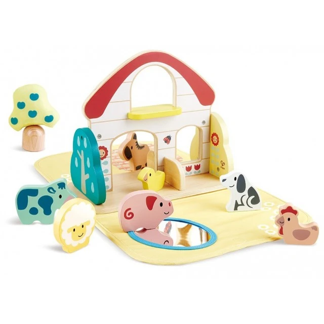 Wooden playset, Hape, Little Farm, 10 pieces