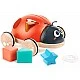 Дървена играчка за дърпане и сортиране, Hape, Калинка, 20 х 18 х 7 см