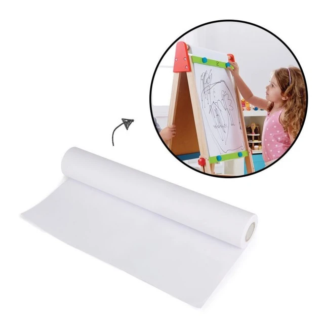 A roll of white drawing paper