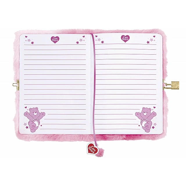 Fluffy diary, Totum, Care Bears, with lock, Pink