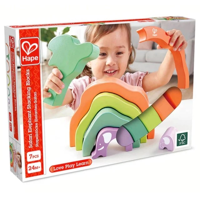 Sorting forms, Hape, Safari Elephant, 7 pieces