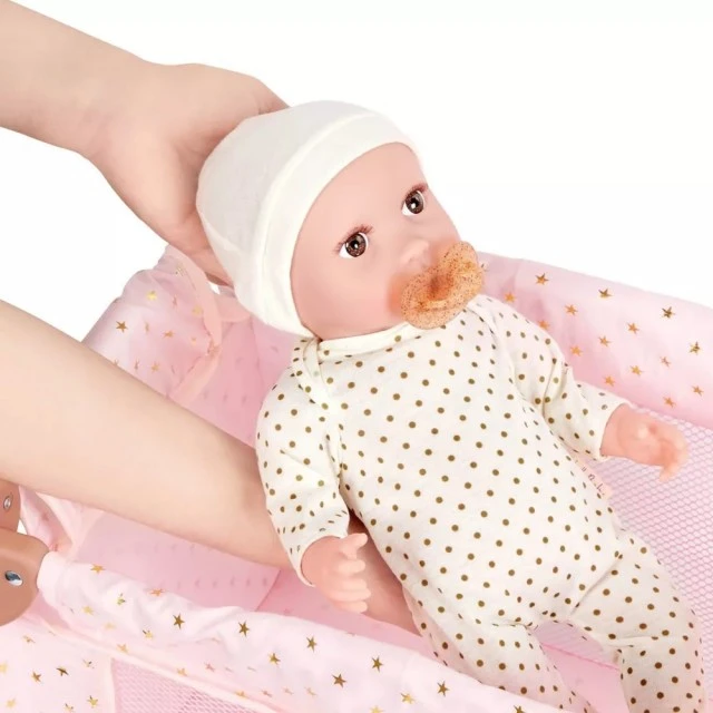 Детска играчка Сгъваема кошара за кукли Lulla Baby 14, 33 х 15.24 х 12.7 см, Розов