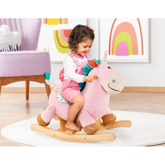 Children’s toy Cradle plush unicorn, 65 x 34.3 x 46.3 cm