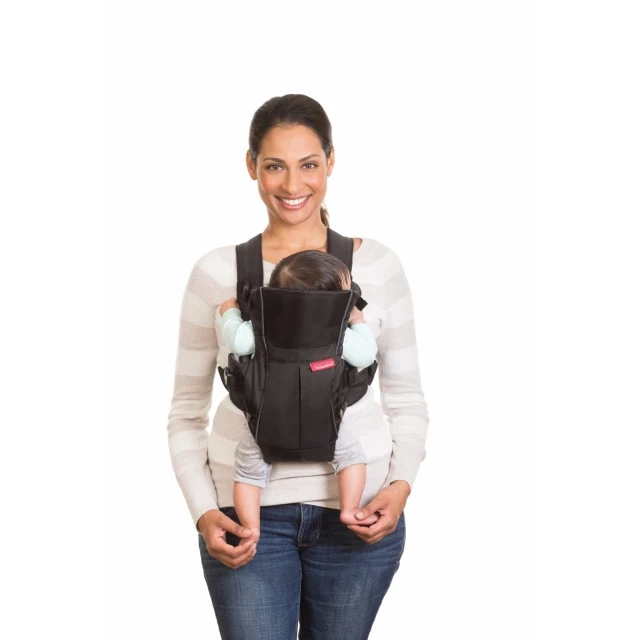 Ergonomic baby carrier with pocket, Infantino, 2 in 1, Black, from 3.6 to 11.3 kg.