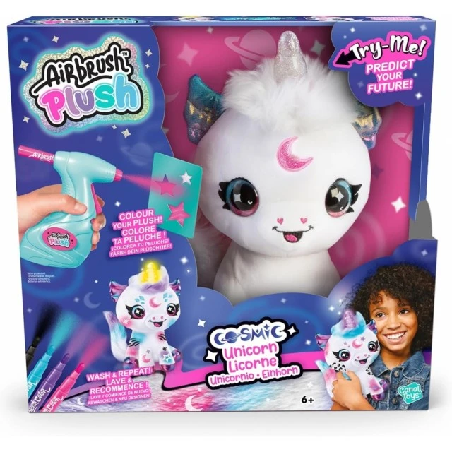 Творчески комплект, Canal Toys, Плюшена играчка за оцветяване, Космически еднорог с въпроси и отговори