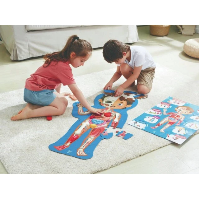 Wooden puzzle Human body, 60 pieces