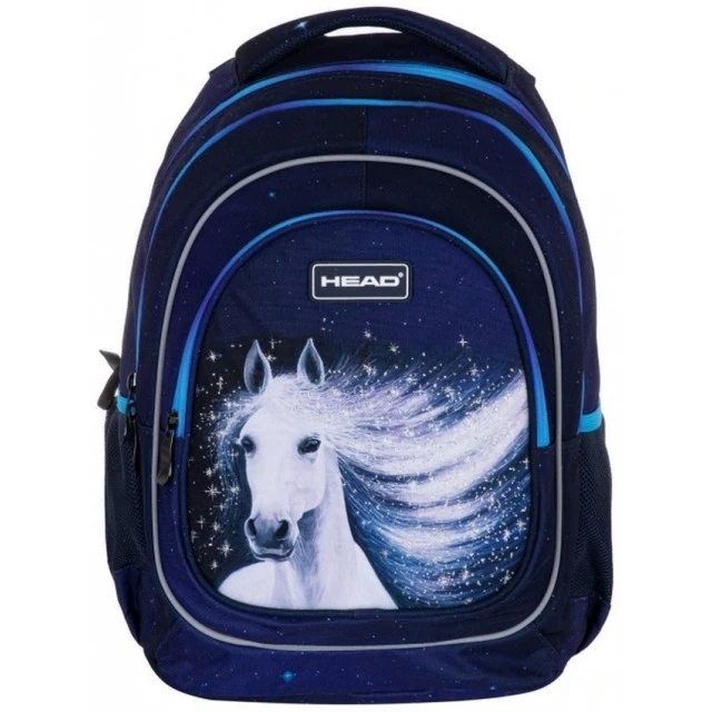School backpack, Head, Galactic Unicorn, 39x28x15 cm