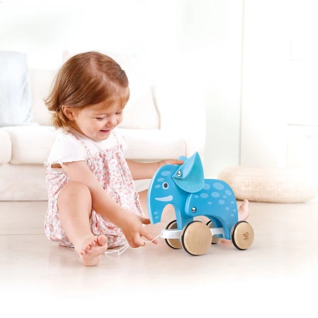 Wooden pull toy, Hape, Elephant, 24 x 11 x 20 cm