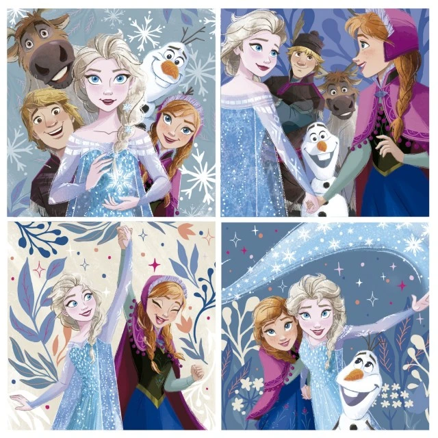 Progressive puzzle Frozen 4-in-1, 12/16/20/25 pieces