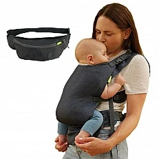 Ergonomic baby carrier, Infantino, 2 in 1, Dark gray, from 5.4 to 18 kg.