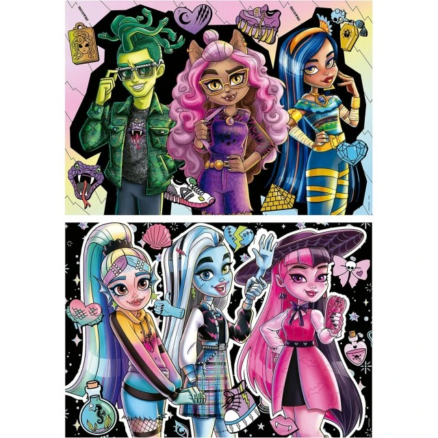 Пъзел Monster High 2в1, 2 х 100 части
