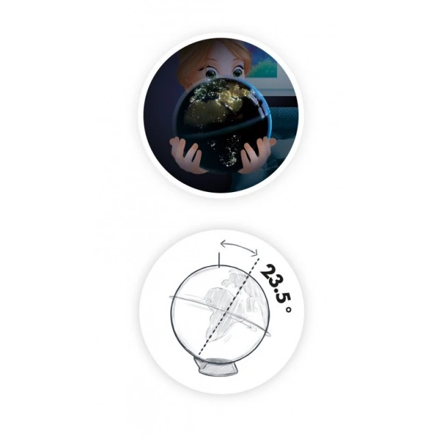 Educational toy Luminous rotating globe 2 in 1, 20 cm