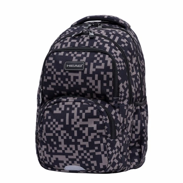 School backpack HEAD Gray blocks, AB200, 44 x 32 x 19 cm