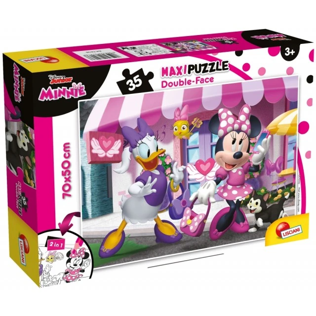 Puzzle, Lisciani, Minnie Mouse, Double-sided puzzle 35 pieces