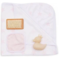 Doll accessory set 14" Bath robe, 4 pieces, Pink