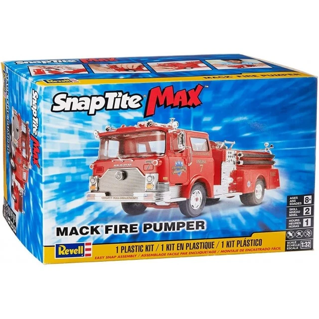 Assembled model Fire truck, Mack, 60 parts