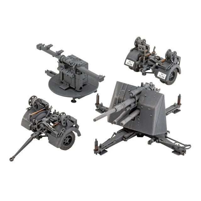 Assembled model 8.8 cm Flak 37 + Sd.Anh.202, 196 parts