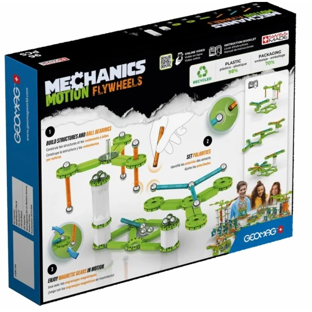 Mechanics 756 Magnetic Construction Set, Movement, 96 Pieces