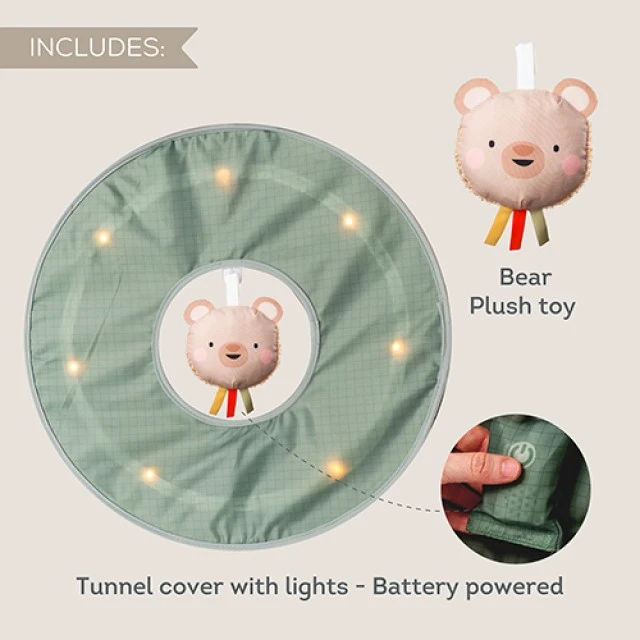 Interactive toy, Taf Toys, Luminous play tunnel, 45 x 120 cm