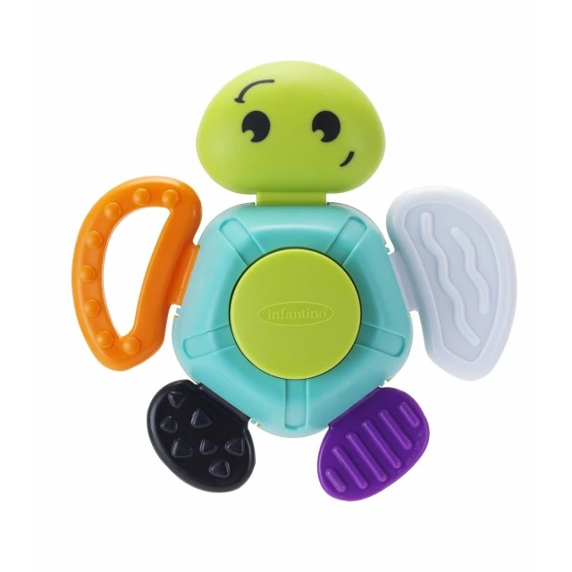 Сензорна бебешка дрънкалка, Infantino, Костенурка
