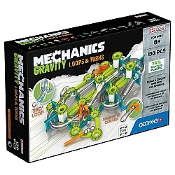 Mechanics 760 Magnetic Constructor, Loops and Turns, 130 Pieces