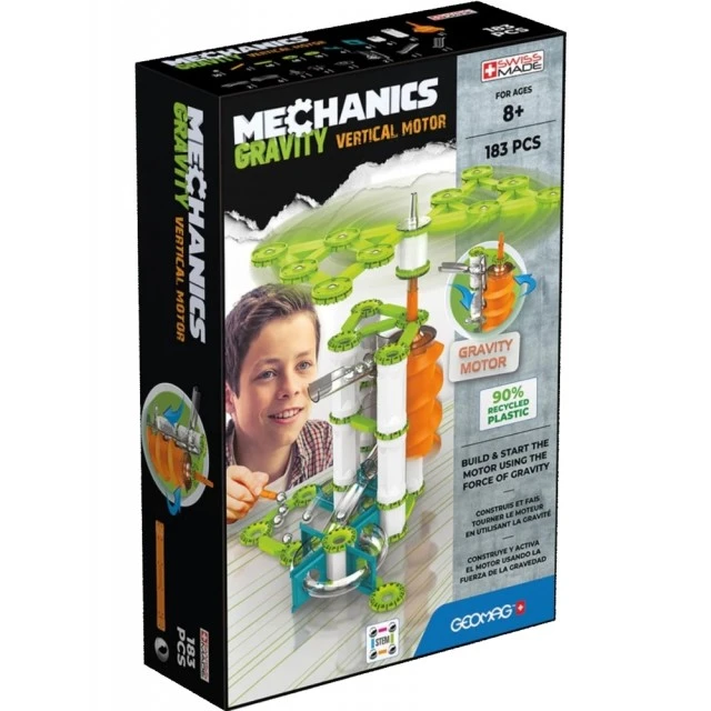 Magnetic construction set Mechanics 764, Vertical engine, 183 parts