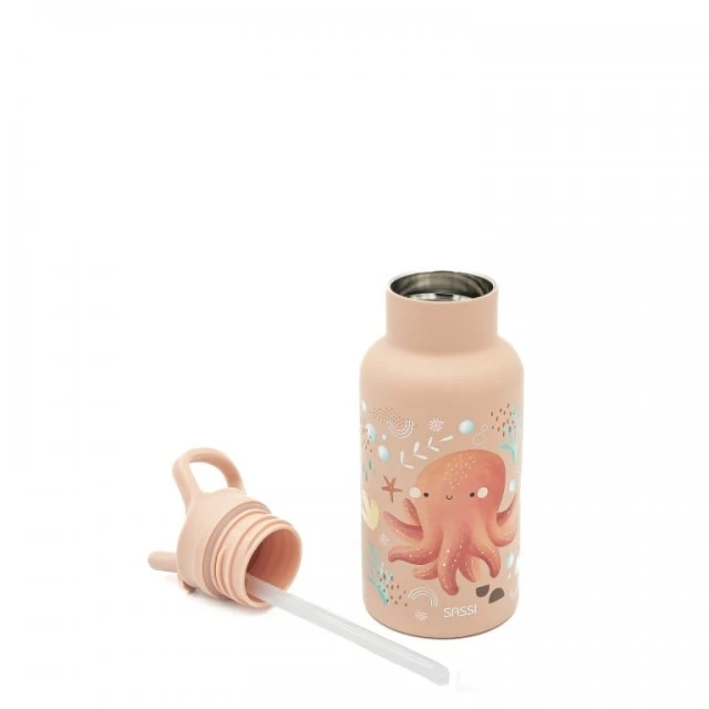 Stainless steel thermo bottle, Sassi, 350ml, Octopus