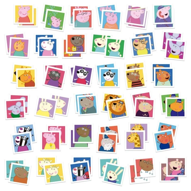 Memory game in a case, Educa, Peppa Pig, 72 cards