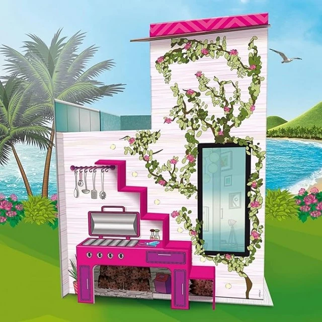 Креативен комплект, Lisciani, Barbie, Направи си сам лятна къща Barbie с включена кукла