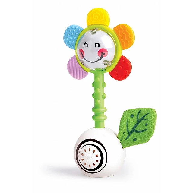 Дрънкалка и чесалка за зъби, Hape, Цвете