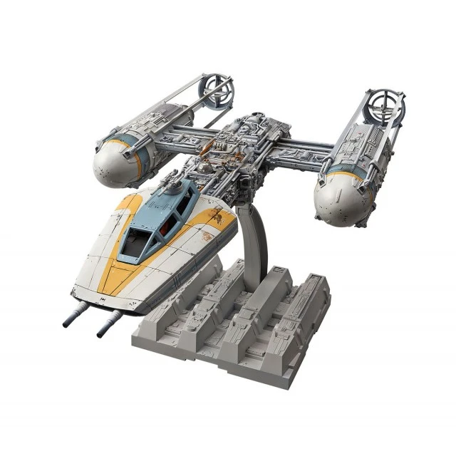Bandai Star Wars Y-Wing Starfighter easy-click buildable model, 89 pieces