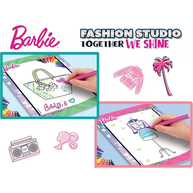 Creative set, Lisciani, Barbie, Fashion studio folder, Together we shine