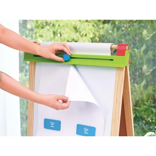 Double-sided wooden easel for drawing, Hape, 52 x 43 x 115 cm