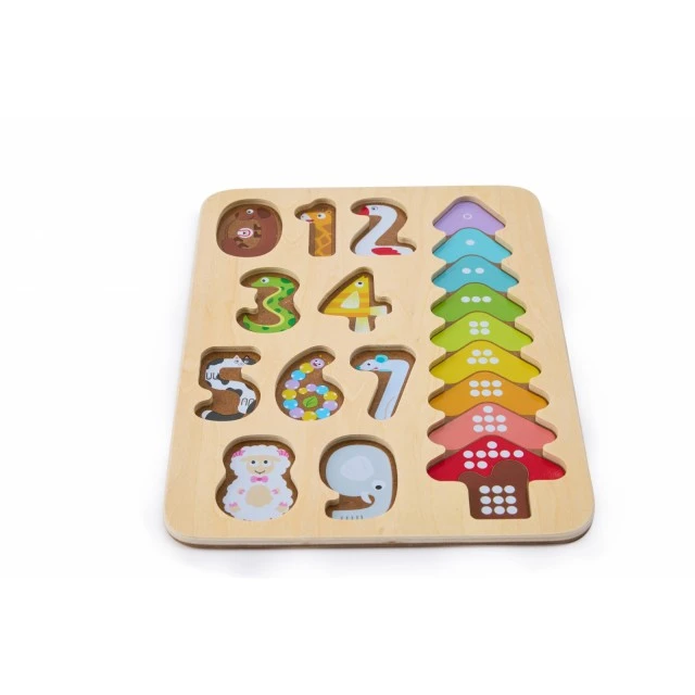 Wooden puzzle, Hape, colors and shapes, 9 pieces