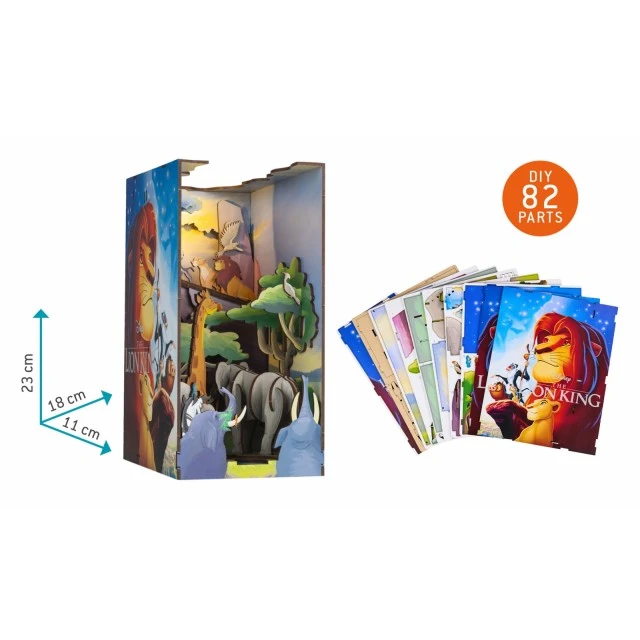 Assembly model with LED light, Revell, The Lion King, Small Worlds for assembly, 82 parts
