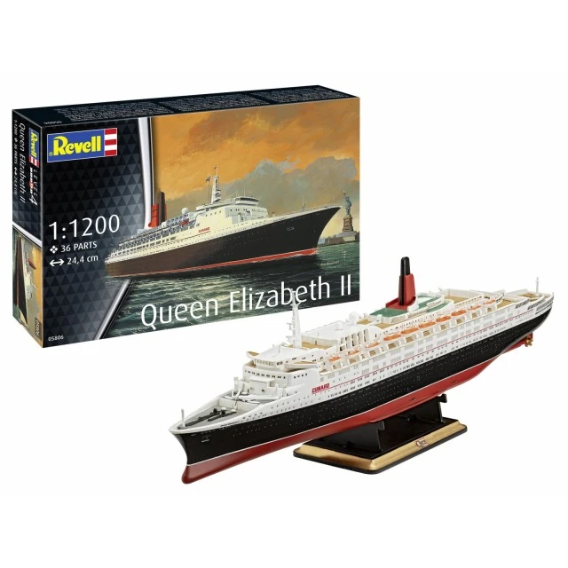Assembly model, Revell, Cruise ship Queen Elizabeth II, 36 parts